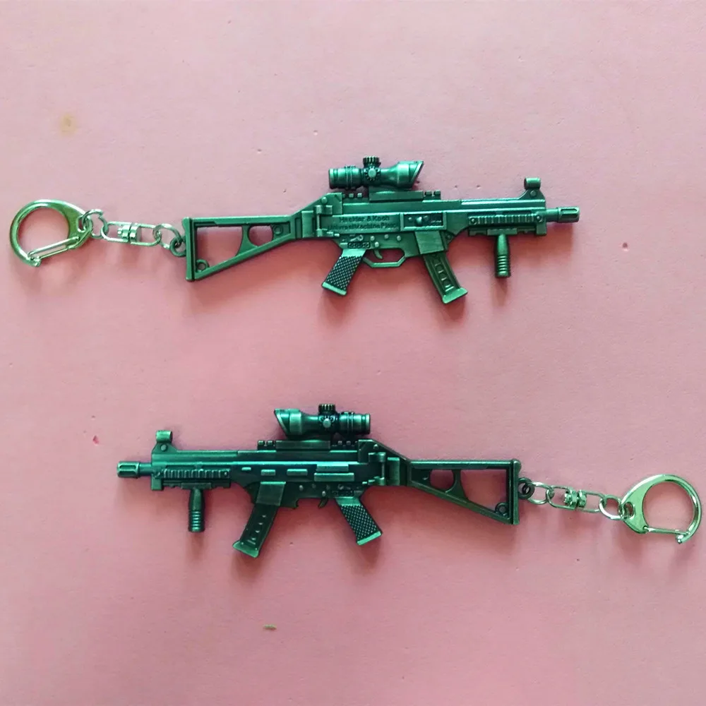 UMP9 300 шт. 12 см PUBG игра CS брелки 98 K, UMP9, M4, AWM брелок в виде меча пистолет модельный брелок в форме оружия подвеска подарки - Цвет: UMP9