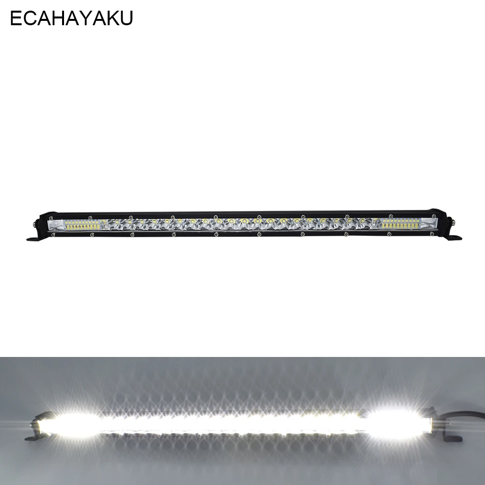 

1pcs ECAHAYAKU 21INCH SINGLE ROW LED LIGHT BAR 120W IP67 WATERPROOF SHOCKPROOF for Tractor Boat OffRoad SUV Trucks ATV 12V 24V