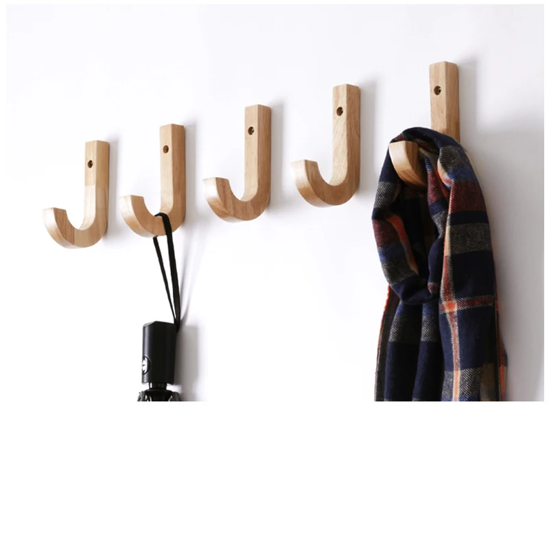 Настенный крючок для пальто и одежды из натурального дерева вешалки шарфов кепок