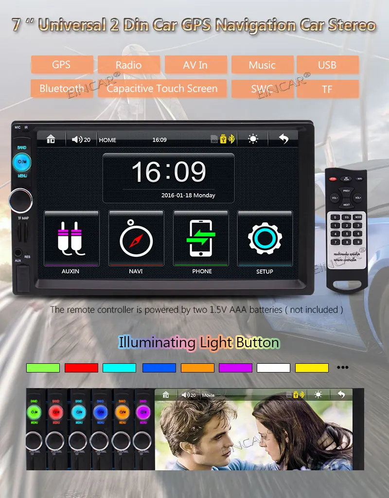 Gps навигации/Bluetooth/Зеркало Ссылка/с входом для задней камеры/FM/TF/USB/разъём подачи