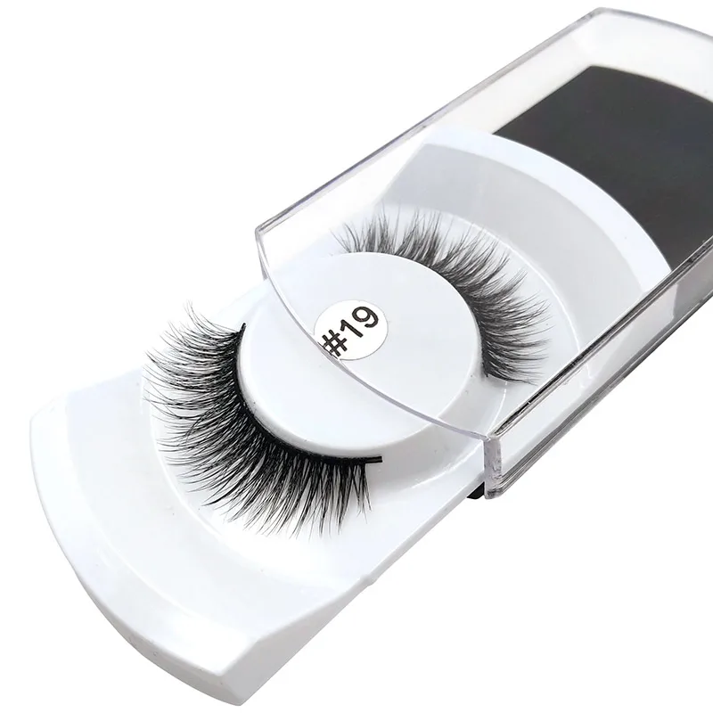 1 Pair False Eyelashes Natural Makeup 3d Mink Lashes Long Fake Eyelash Extension Faux Strip Eye Non Magnet #19 | Красота и здоровье