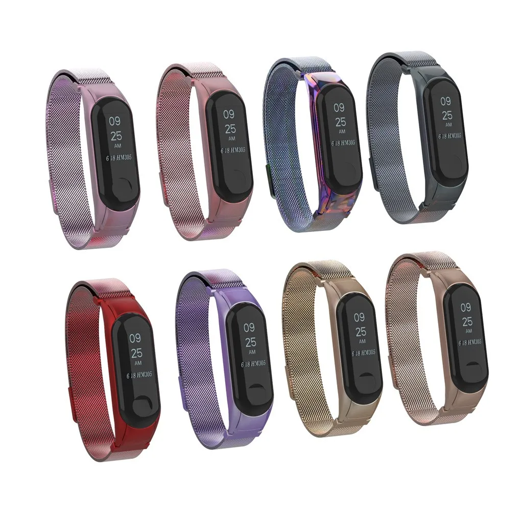 Ремешок mi lanese браслет с магнитной петлей для Xiaomi mi Band 3 Смарт-часы сменные мужские Т-образные спортивные роскошные мужские и женские 19Jun21