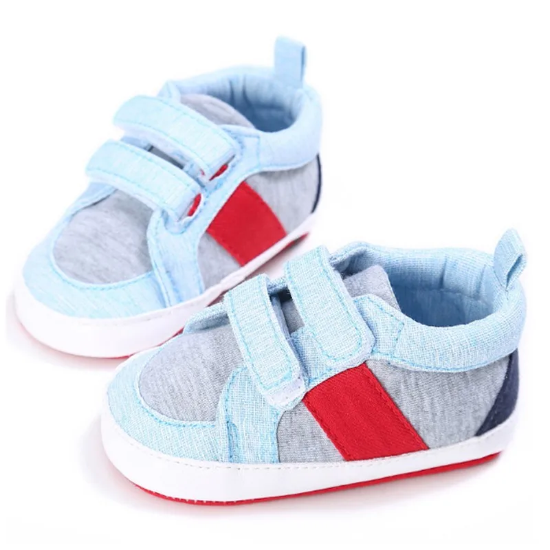 Новые синие парусиновые кроссовки для маленьких мальчиков спортивная обувь
