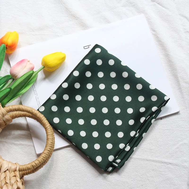 Модный маленький круглый стиль в горошек женский шарф на шею шаль шарфы для волос