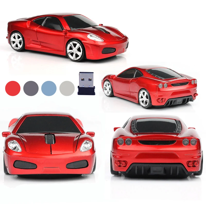 Популярная Беспроводная мини-мышь 3D 2 4 ГГц в форме автомобиля оптическая USB