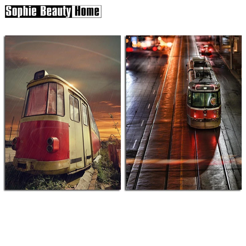 Новинка 5D полностью круглая квадратная Алмазная вышивка крестиком городской