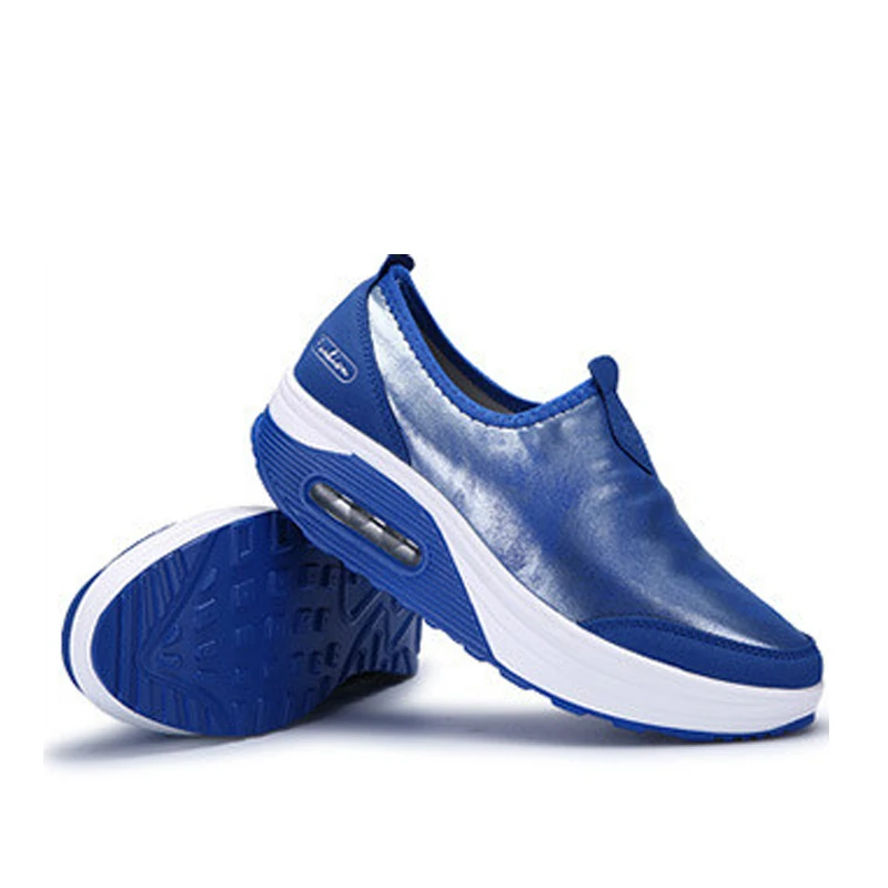 Весенняя женская обувь на плоской подошве платформе повседневная с дышащей