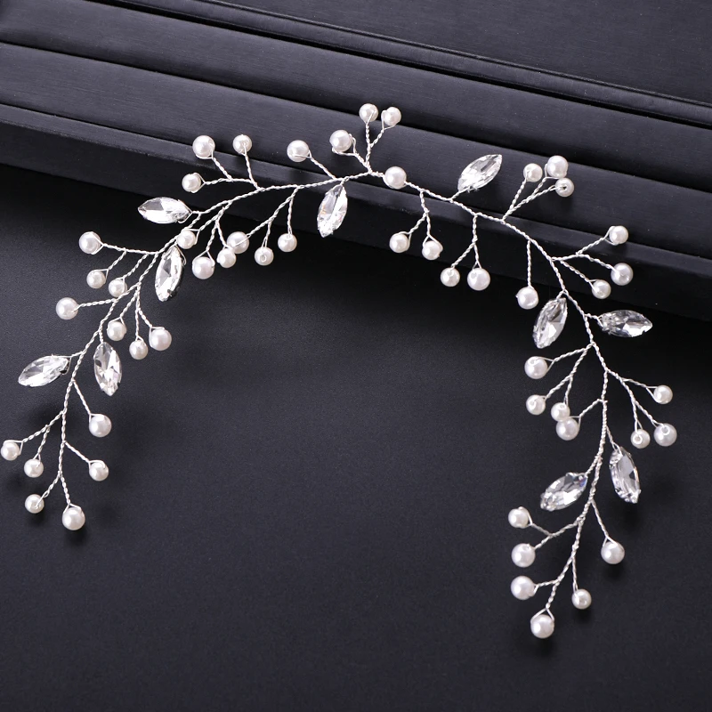 Ободок для волос серебристого цвета 1 шт. аксессуары свадьбы украшения с