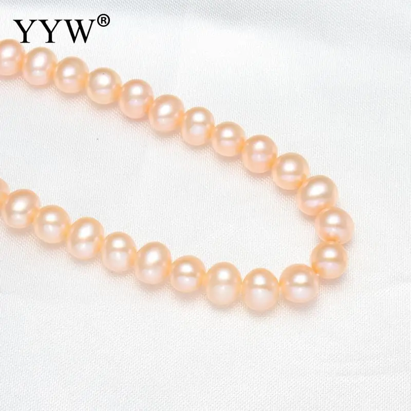 

Potato Cultured Freshwater Pearl Beads natural pink 7-8mm Hole:Approx 0.8mm Sold Per Approx 15.7 Inch Strand