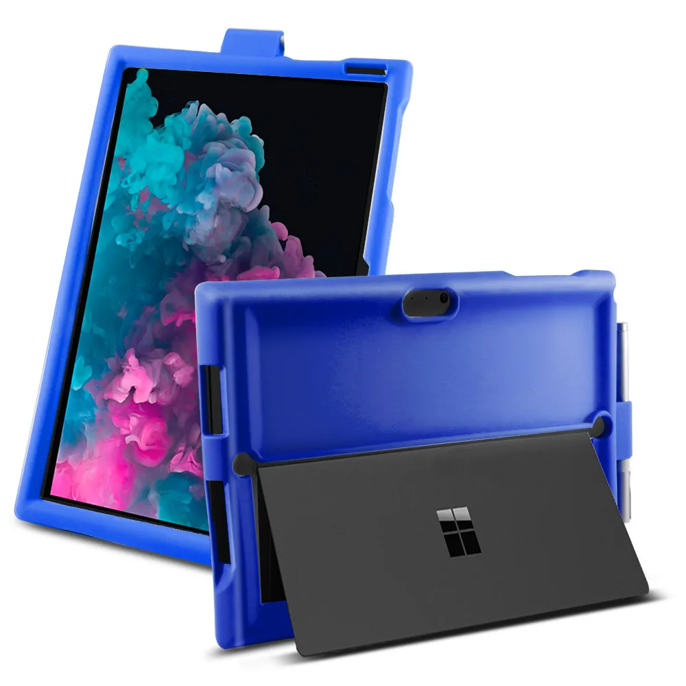Для microsoft Surface Pro 3 4 5 6 Силиконовый противоударный чехол Защитная прочная Броня задняя крышка для Surface Pro 4 чехол держатель для ручки