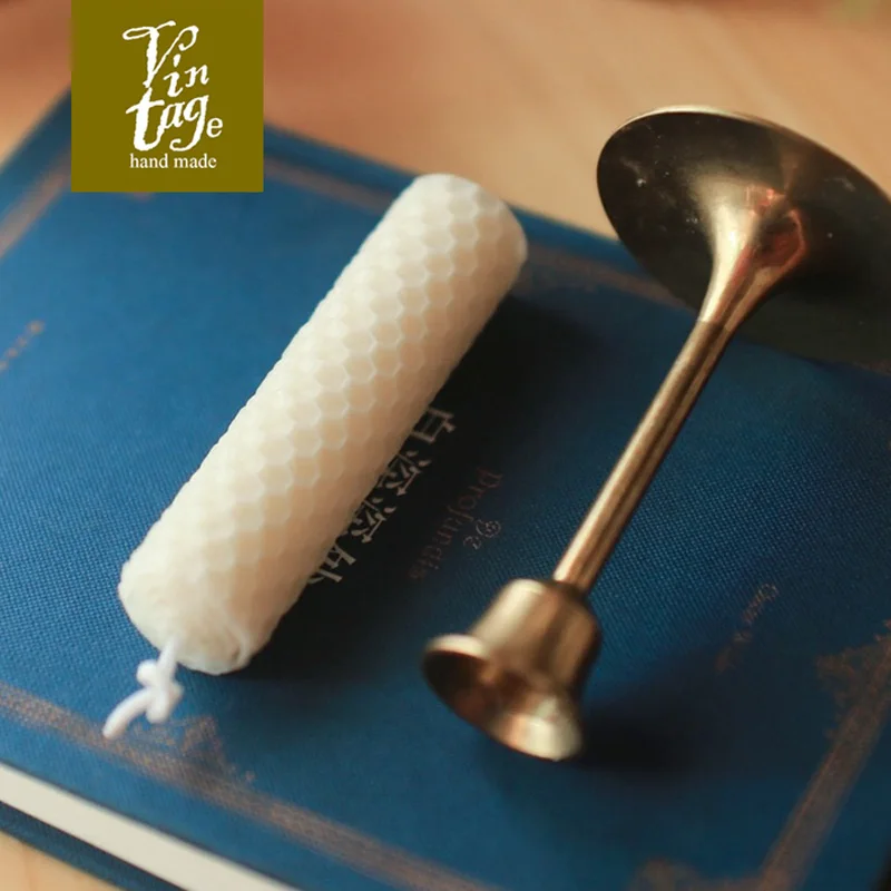 White 2.5x10cm Ретро стиль, натуральный пчелиный воск, свечи, разветвленные свечи, ручная работа, разноцветная Свеча для ужина при свечах, украшение для дома, свадьбы - Цвет: White 2.5x10cm