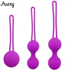 Шарики для упражнений AUEXY 100%, Силиконовые Шарики Кегеля для укрепления влагалища, Послеродовое восстановление, секс-игрушки, вибраторы