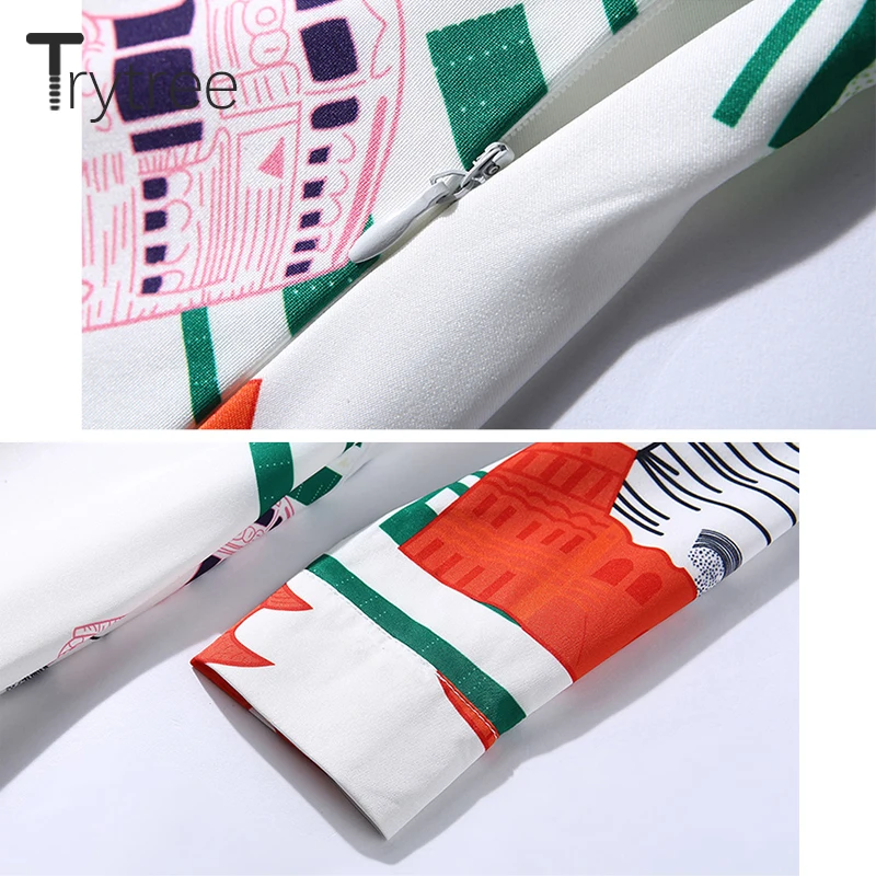 Trytree весеннее платье Элегантное ТРАПЕЦИЕВИДНОЕ женское рубашка с отложным