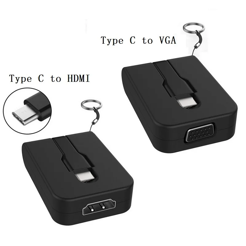 USB 3 1 C type Мужской до 4K HDMI 1080p VGA Женский монитор проекционный Кабель адаптер для