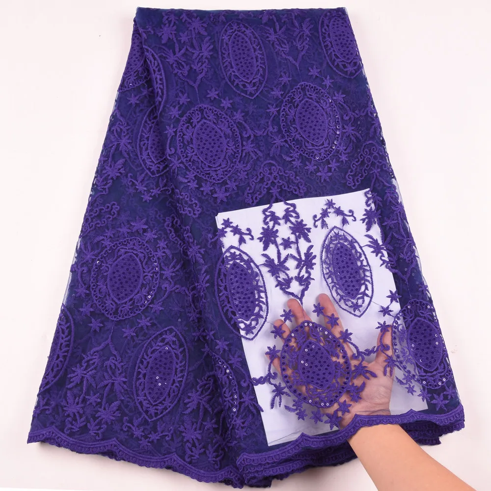 Африканская сетчатая кружевная ткань вышитая блестками молочный шелк кружево