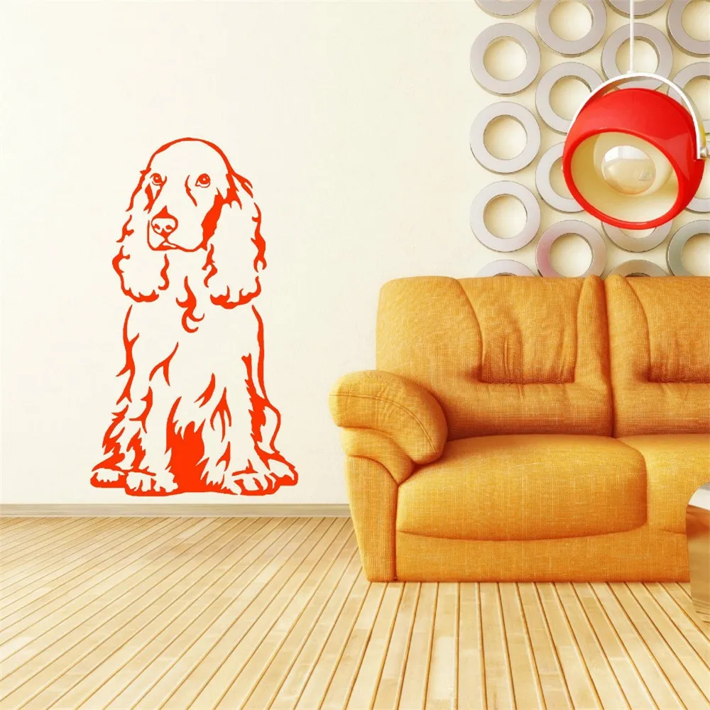 

New Fish Seabed Nemo Wall Sticker Cartoon Wall Sticker Removable Vinyl Nursery Kids Room Decals Cocker Spaniel Dog Sitting