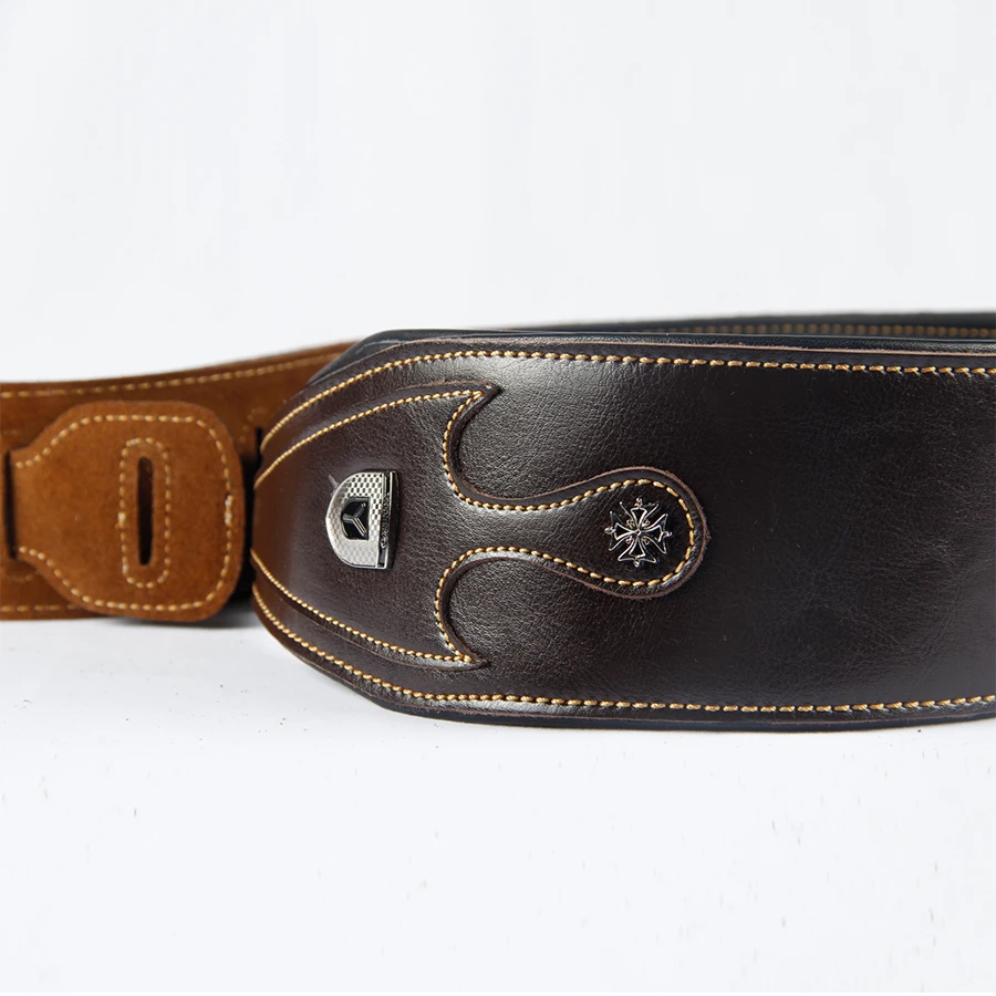 Мягкий прочный ремешок для гитары YUEKO из натуральной коровьей кожи акустической