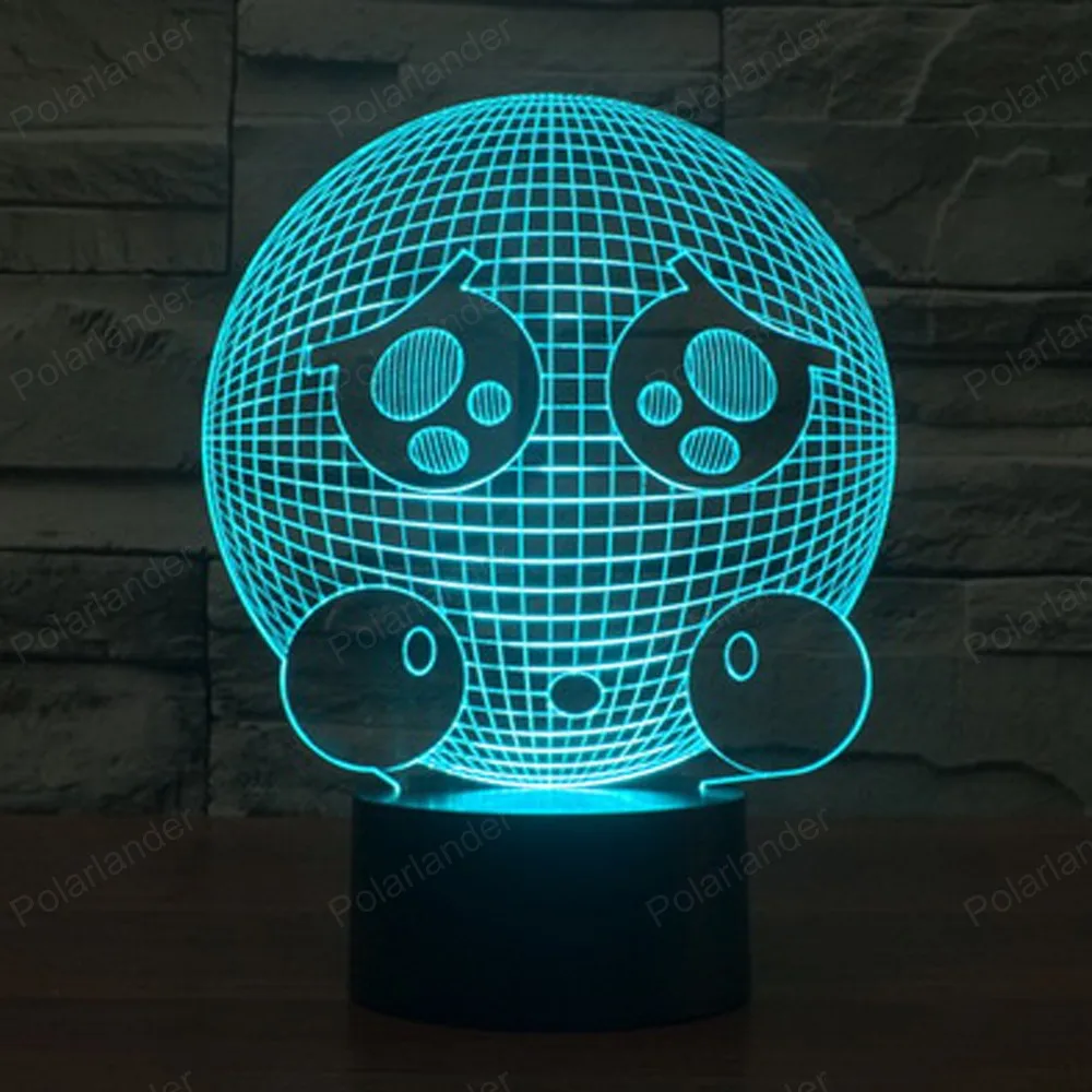 3D визуальный светодиодные фонари с сенсорный выключатель света 7 цветов Сменные