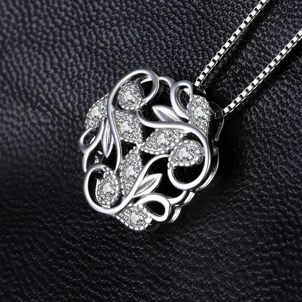 JewelryPalace Винтаж филигрань листьев лепесток цветка кубического циркония кулон 925