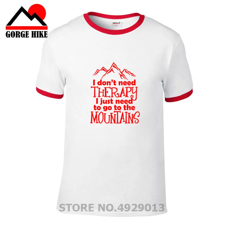Новая футболка с надписью I dont need therapy just to go the mountains Мужская Повседневная