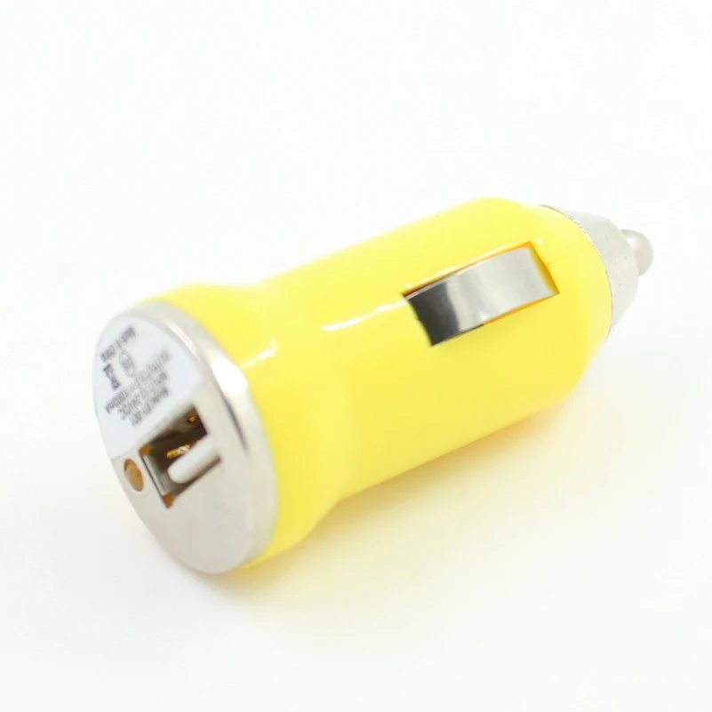 1 шт. мини многоцветное автомобильное зарядное устройство DC 12 В USB напряжение порт