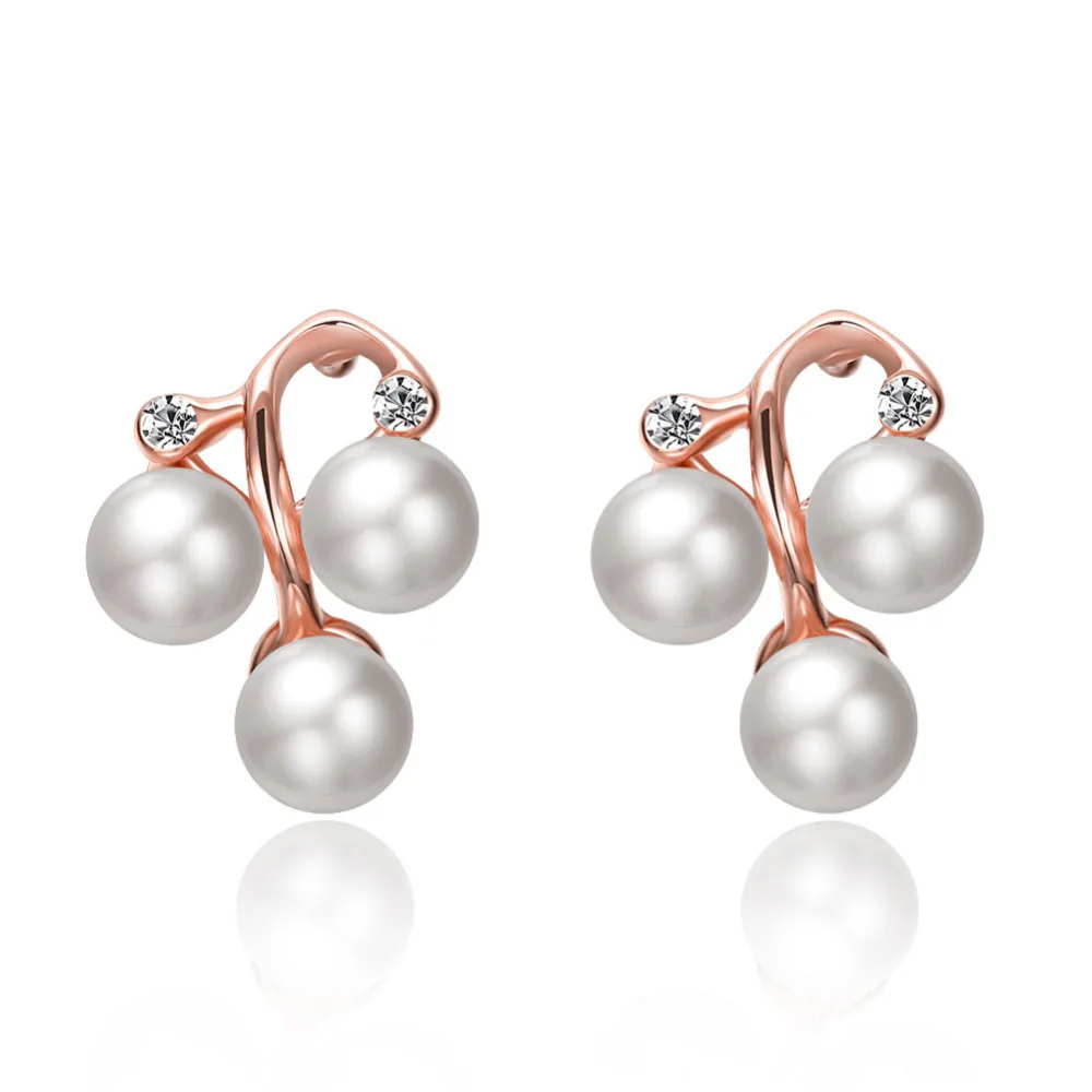 Женские серьги-гвоздики с жемчугом и пресной водой модные роскошные розового