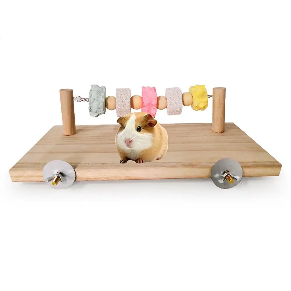 

Pet Hamster Bite Toy Bird Stand Bar Springboard Swing Small Pet Toys Grindstone String Bird Cage Accessories Small Pet Supplies