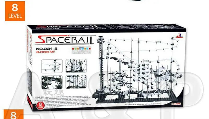 Розовый Spacerail diy Space Warp эректор Набор Space Warp игрушки spacerail орбиты Забавный строительный мининабор, Roller Coaster игрушки Space Warp - Цвет: Розовый