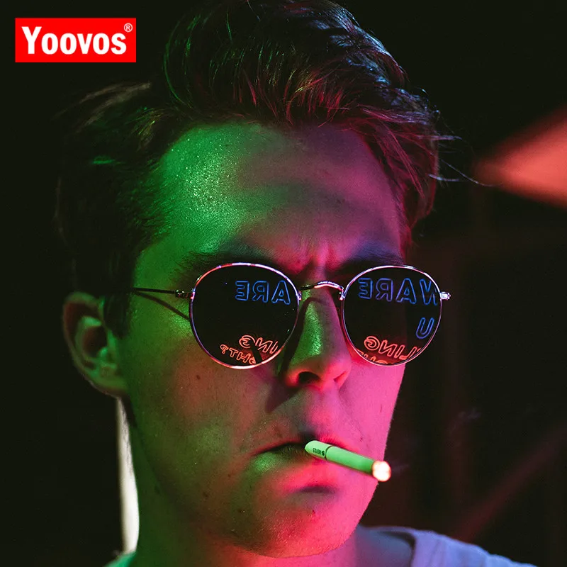 Yoovos 2021 солнцезащитные очки для мужчин и женщин мужские круглые брендовые