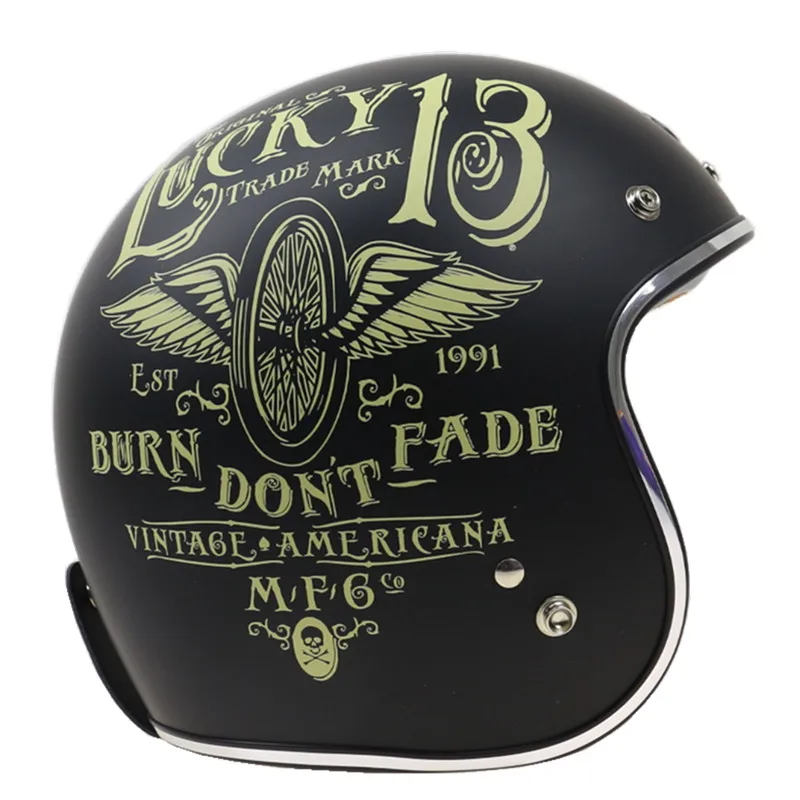 TORC harley стиль moto rbike шлем lucky 13 мотоциклетный в стиле ретро DOT стандарт SG открытым