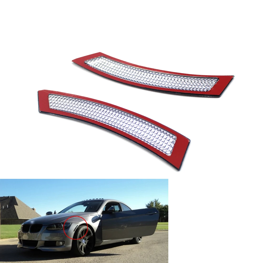 Прозрачный объектив передний бампер Боковой Отражатель светильник для BMW E92 E93 3