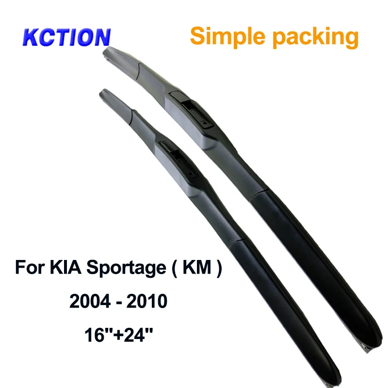 Simple packing Лобовое стекло Гибридный передний стеклоочистителя для KIA Sportage NB-7 км SL QL ветровое стекло заднего стеклоочистителя резиновые автомобильные аксессуары подходящий крючок - Color: Simple packing