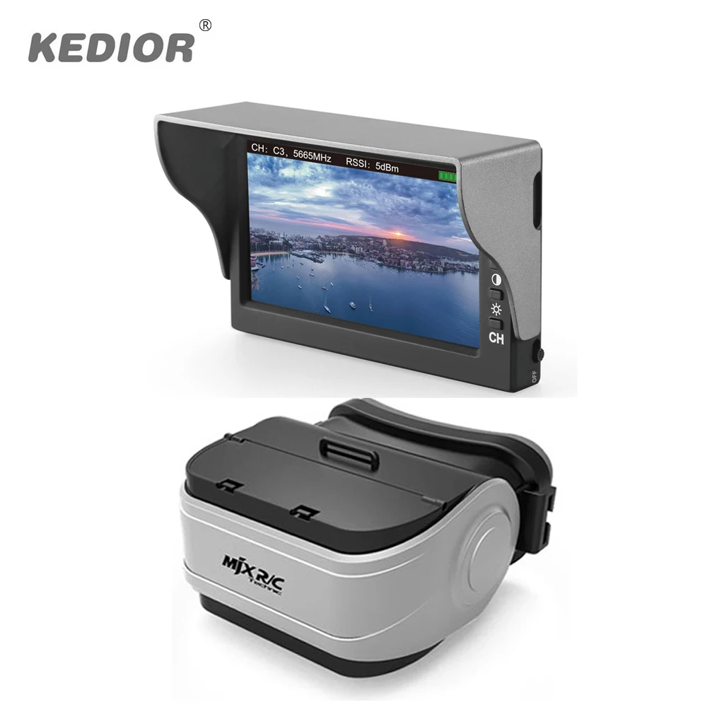 MJX D43 5 8g FPV 4 3 дюймов ЖК дисплей экран с G3 VR очки RC бесщеточный Drone запасной Запчасти