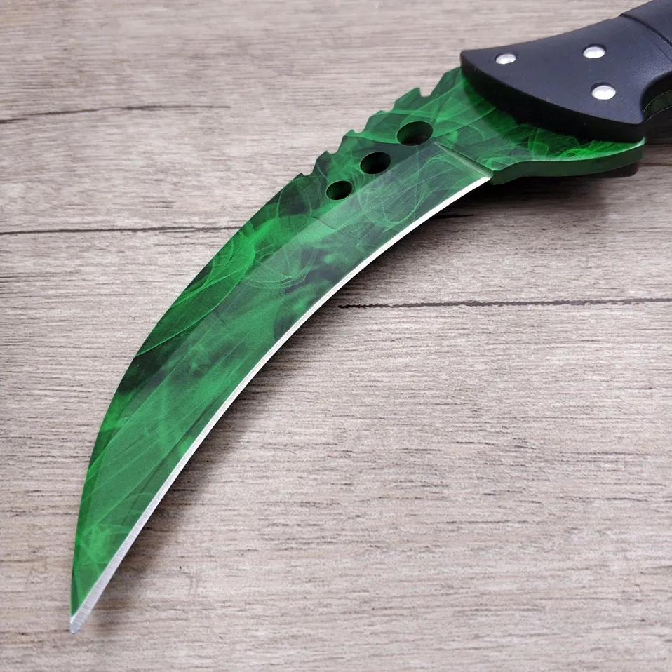 Прямая поставка 420C стальной karambit cs go тактический нож ABS Ручка счетчик удара нож-мачете охотничий нож для выживания с зажимом для ремня