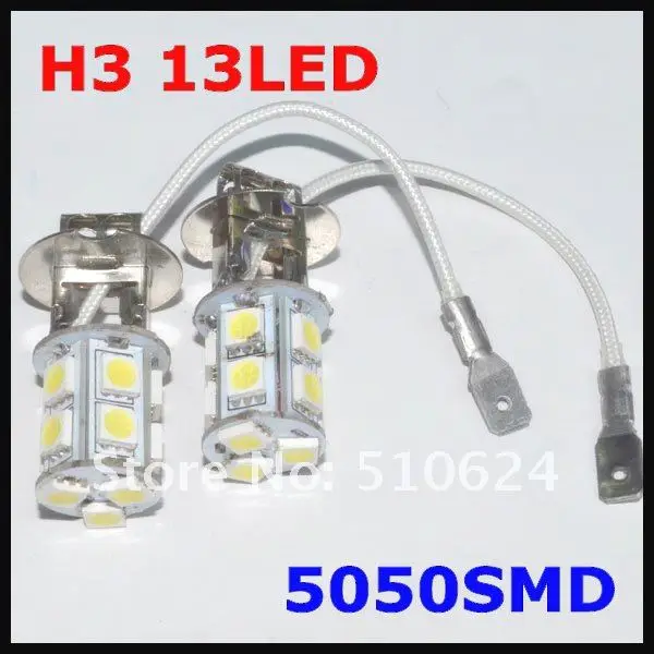 Бесплатная доставка автомобильная противотуманная фара H3 13SMD 5050 светодиодный
