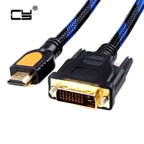 

HD-DVI-D DVI 24 + 1 Pin адаптер Кабели 3D1080p для ЖК-дисплей DVD HDTV XBOX PS3 короткий кабель 45 см, совместимому с HDMI