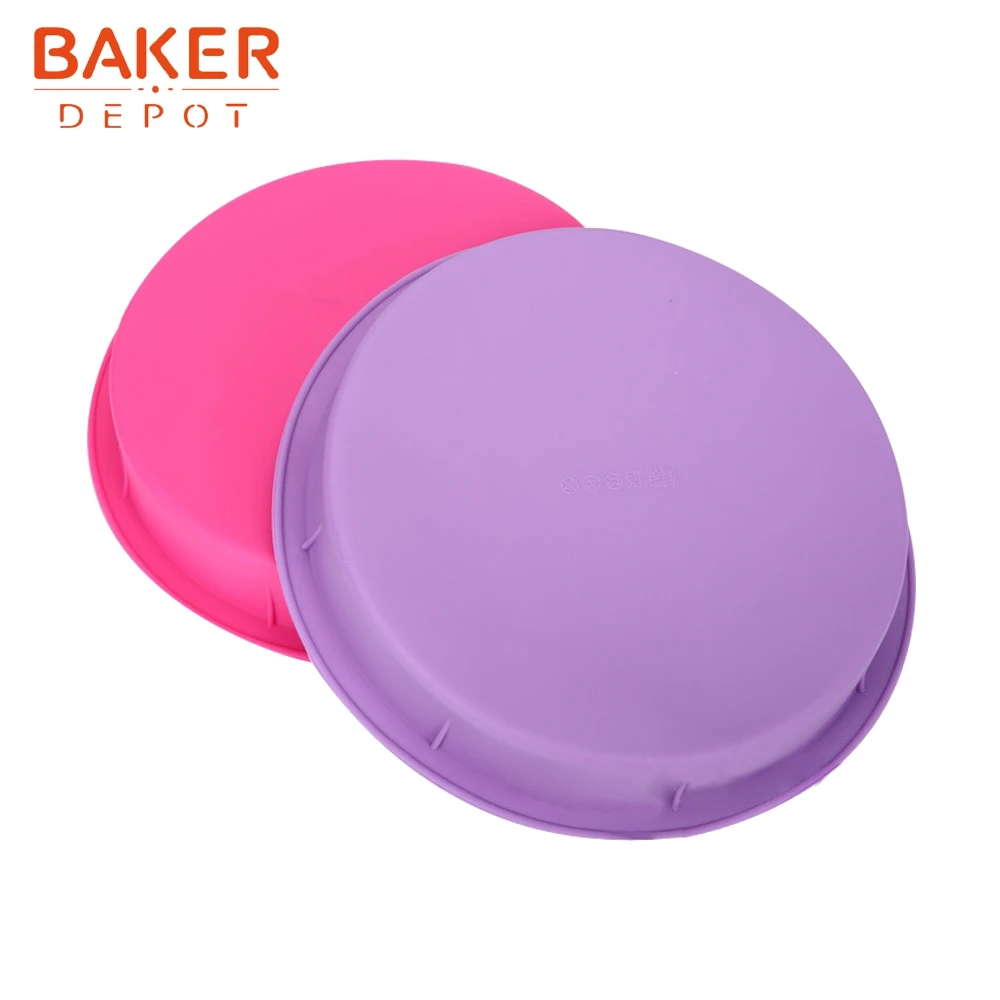 BAKER DEPOT 8 дюймов силиконовая форма для торта Круглый Большой торт Кондитерская выпечка Форма Большая насадка для декорирования тортов хлебная выпечка diy День рождения Свадебная вечеринка