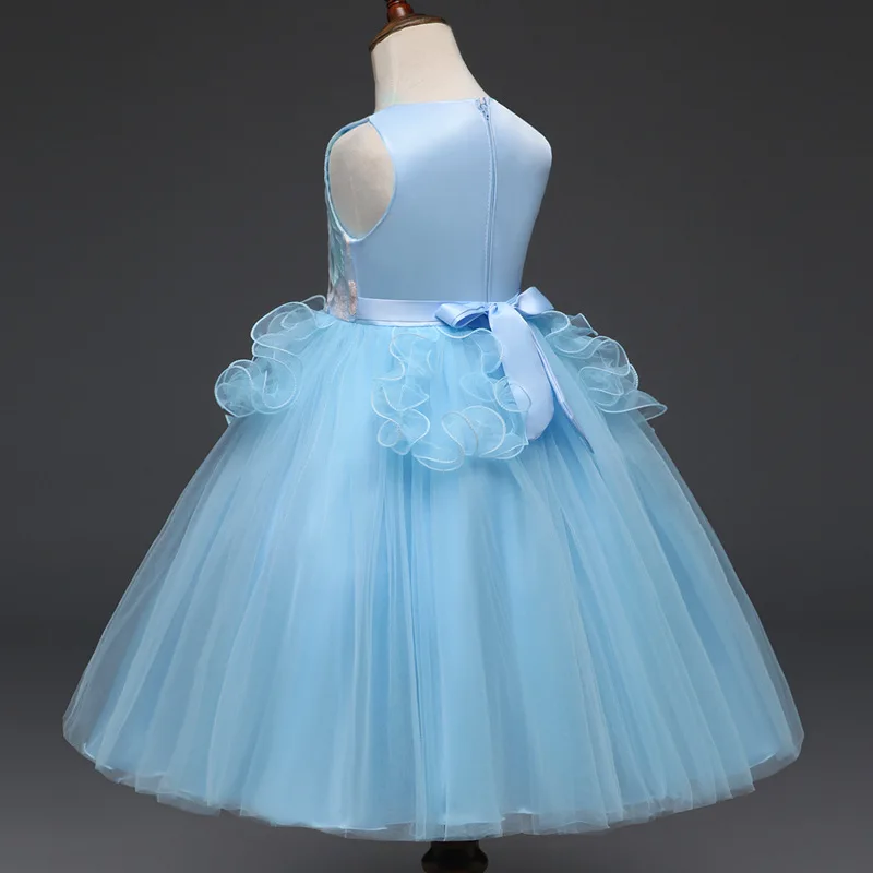 2018 Elegant Flower Girl Evening Dress Princess Party And Wedding Embroidery Kids Dresses For Girls Cute Tulle Children Costumes | Детская