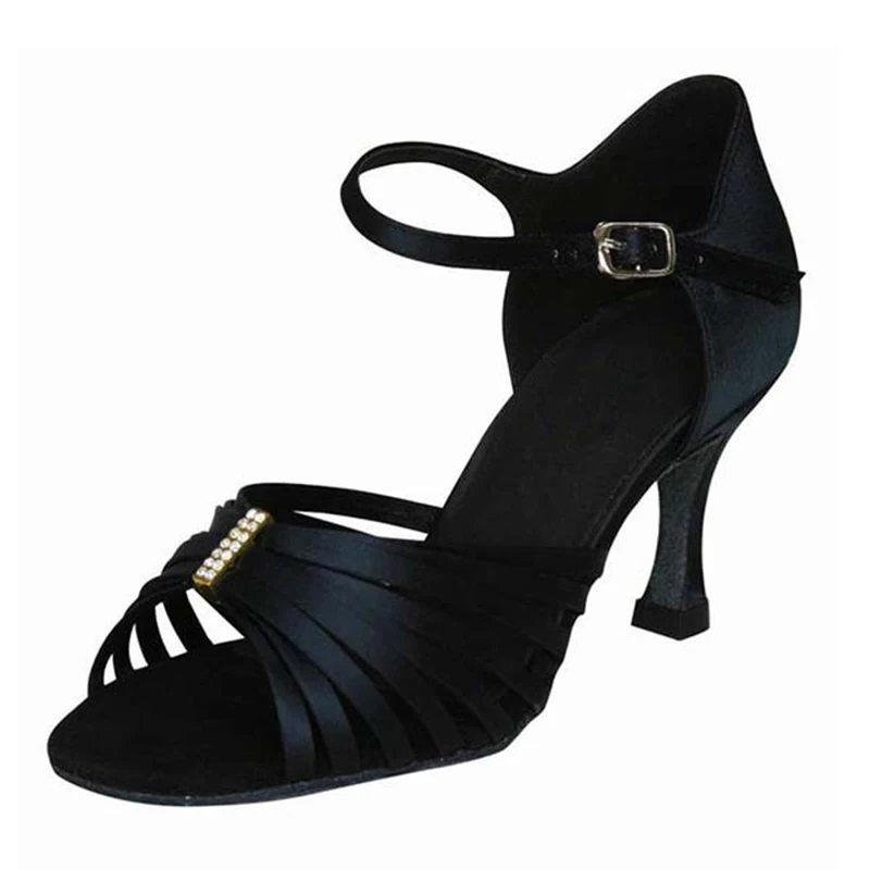 Цвет хаки коричневый черный серебристый размеры США 4 12 Zapatos De Baile высота каблука 7