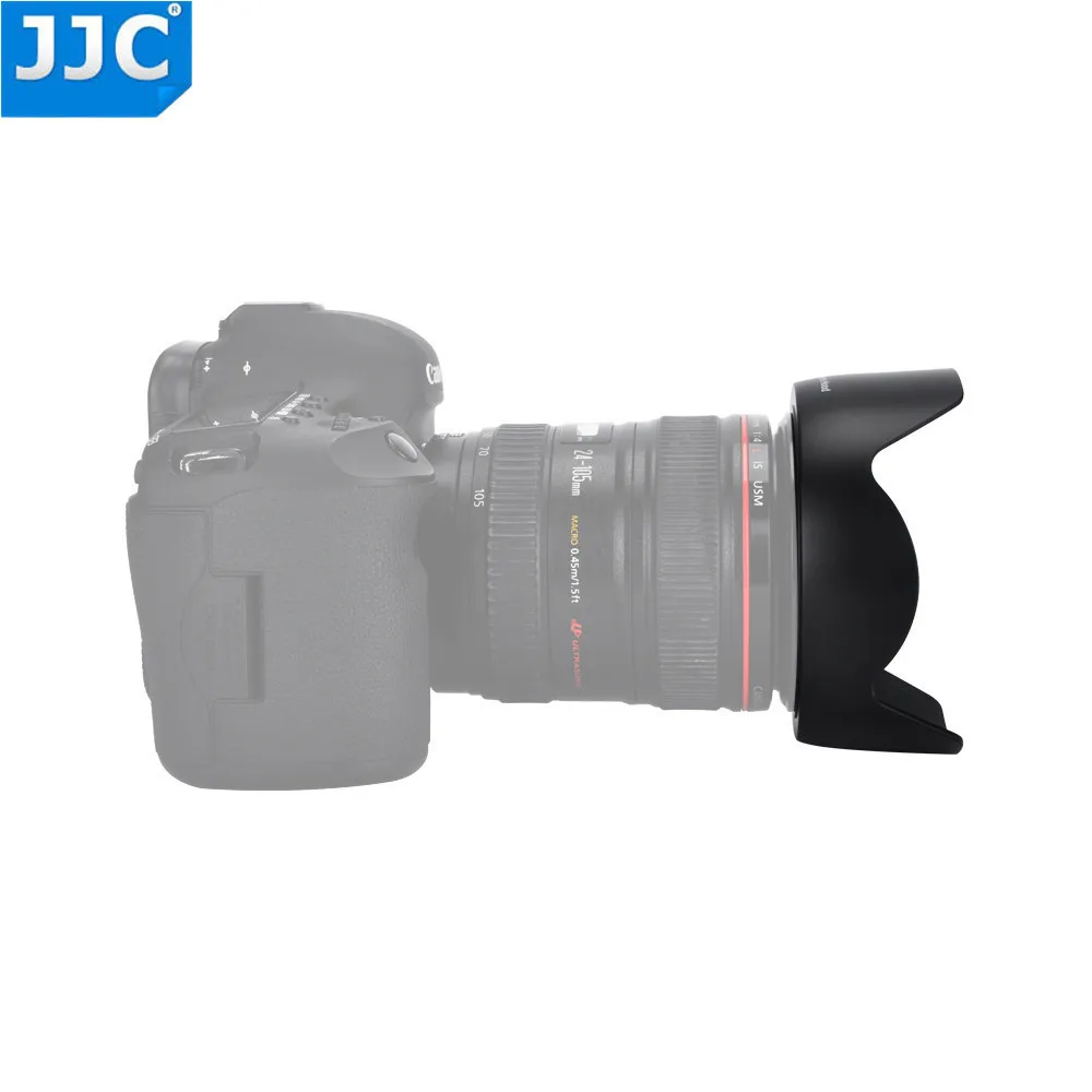 Бленда для объектива камеры JJC черная Цветочная бленда на замену Canon EF 24 105 мм f/4L IS