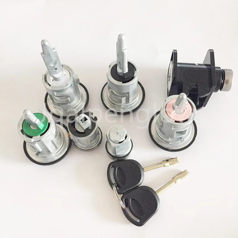 7 шт./компл. 1C1A-V22050-BA переключатель зажигания автомобиля& двери блокировка баррель набор 2 ключа для FORD TRANSIT Mk6 2000 2001 2002 2003-2006