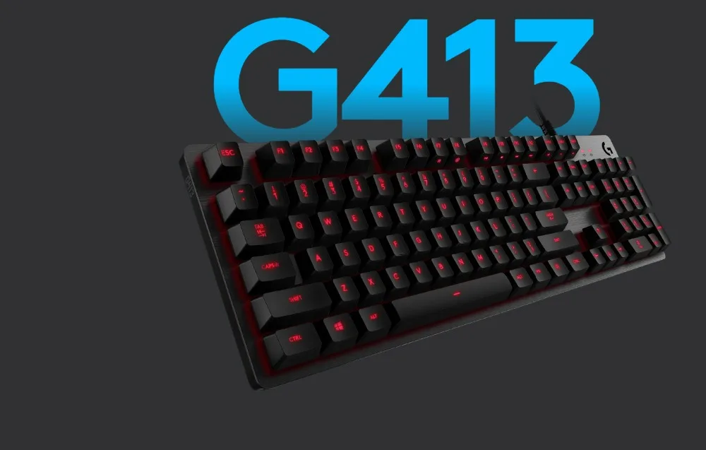 Игровая механическая клавиатура с подсветкой от logitech G413, Переключатель Omron, ROMER-G, макро-программирование
