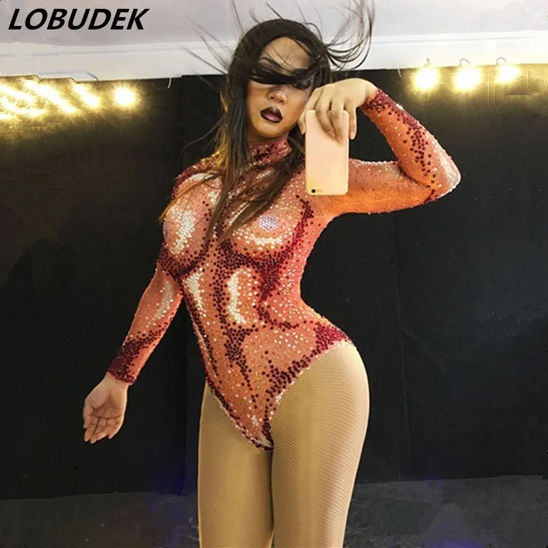 Боди со стразами красное блестящее с высокой вилкой|sexy full bodysuit|full bodysuitfull female bodysuit