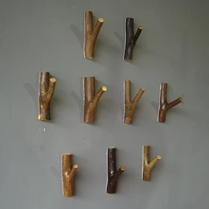 1 шт., декоративный крючок для стен, из твердой древесины