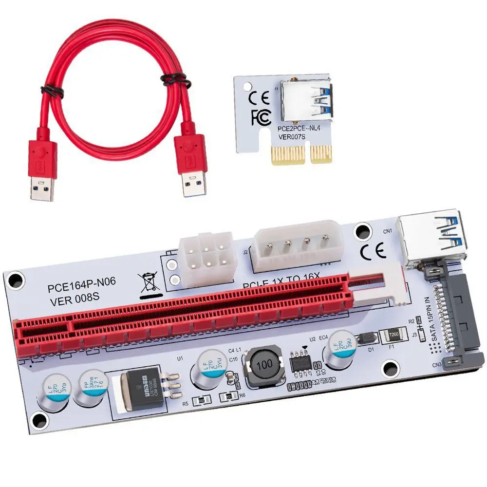

USB 3.0 Pcie PCI-E Express 1X To 16X GPU Extender Riser Card Adapter
