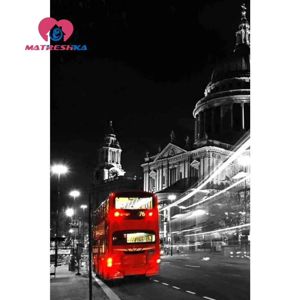 Алмазная живопись сделай сам полноразмерная вышивка город Лондон почтовый ящик