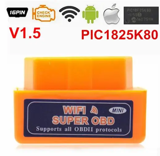 Синий Универсальный OBD2 wifi ELM327 V 1,5 сканер для iPhone IOS автоматический OBDII сканирующий Инструмент OBD 2 ODB II ELM 327 V1.5 Wi-Fi ODB2 - Цвет: Синий