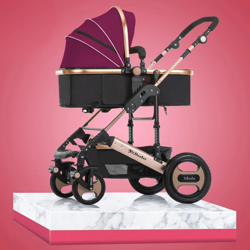 Коляска Babyfond складная с высоким ландшафтом двусторонний Сверхлегкий
