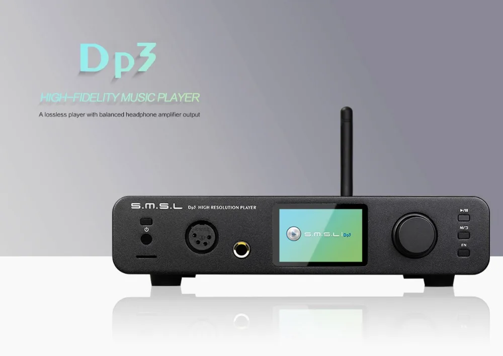 SMSL DP3 ES9018Q2C XLR мультимедийный Recevier сбалансированный усилитель для наушников HIFI EXQUIS Bluetooth Wifi SD карта/USB плеер с ЦАП