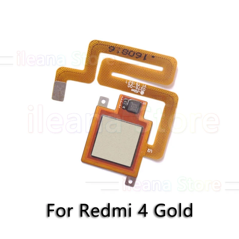 For Redmi 4 Gold Оригинальная задняя кнопка домой датчик отпечатков пальцев гибкий кабель для Xiaomi Redmi Note 4 4x Global Pro Запчасти для телефонов - Цвет: For Redmi 4 Gold